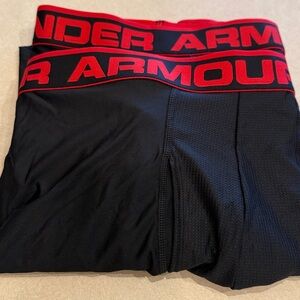 Under Armour Black and Red Boxer Briefs